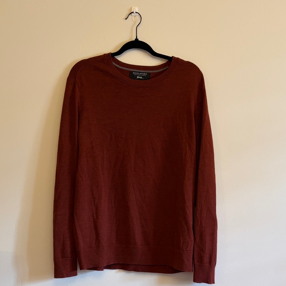 Men's Banana Republic Merino Wool Rust Sweater